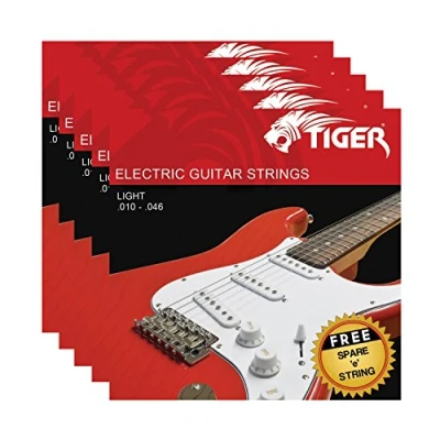 Image of TIGER EGS 5 L Electric Guitar Strings Light 10 46 (0.010 0.046) Pack of Sets
