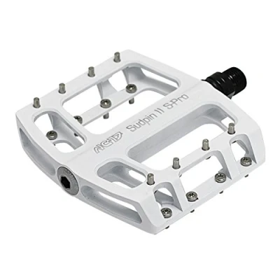 Image of NC 17 Parent Title, Unisex, Sudpin II S Pro CNC Plattform Pedale/Fahrrad Pedale MTB/Mountainbike Pedal/BMX Pedal / 12mm Bushing und Kugellager/Cr Mo Achse/Farbe Weiß, white, One Size