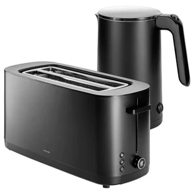 Image of Zwilling Enfinigy 1.5L Kettle Plastic &amp; 2 Long Slot Toaster Black