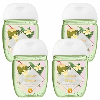 Image of HandiGel Pocket Size Hand Sanitizers Antibacterial Gel, 29ml (4x Golden dream)