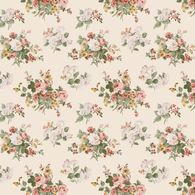 Image of Laura Ashley Rosemore Pale Sable Wallpaper