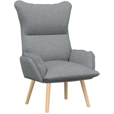 Image of vidaXL Relaxing Chair Light Grey Fabric