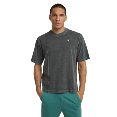 Image of G STAR RAW Men&#039;s Overdyed Destroyed Boxy R T Shirt, Gris L