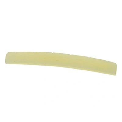 Image of KAISH Curved 43mm Unbleached Pure Bone Nut Guitar Slotted for Strat/Tele 43x3.2mm