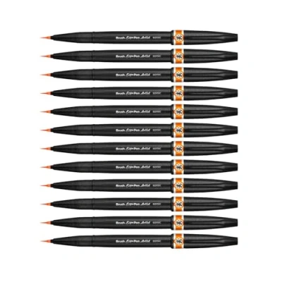 Image of Pentel SESF30C FX Extra Fine Brush Tip 12 Pack Orange