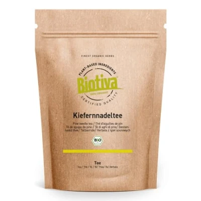 Image of Pine Needle Tea 100g Whole Needles Tested Quality 100% Natural and Vegan Also as a Bath Organic Certified in Germany Biotiva