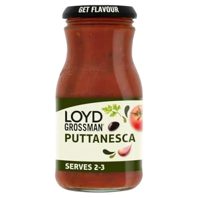 Image of Loyd Grossman Puttanesca Cooking Sauce, 350 g Jar (Pack of 1)