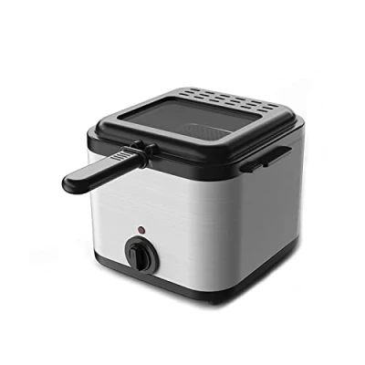 Image of PanHuiWen Deep Fat Fryer Cooker 2.5l Fryers Electric Chip with Viewing Window, Easy Clean and Adjustable Temperature Control 1000 W