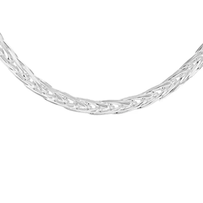 Image of Tuscany Silver Women&#039;s Sterling 2.7 mm Flat Rambo Chain Necklace of Length 41 cm/16 Inch