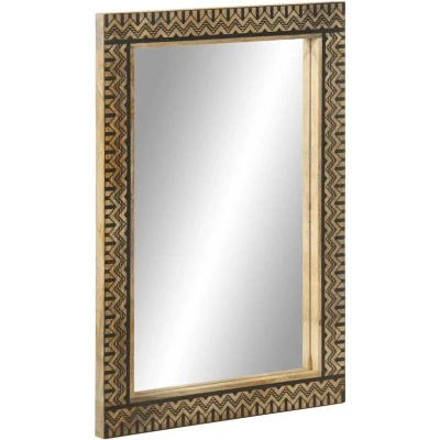 Image of vidaXL Bathroom Mirror 50x70 cm Solid Wood Mango and Glass