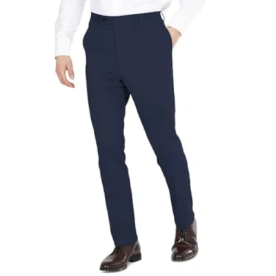 Image of DKNY Men&#039;s Suit Dress Pants, Navy Solid, 34W x 29L