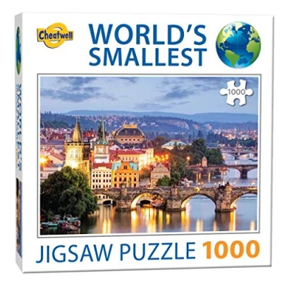 Image of Cheatwell Games World&#039;s Smallest 1000 Piece Puzzle Prague Bridges