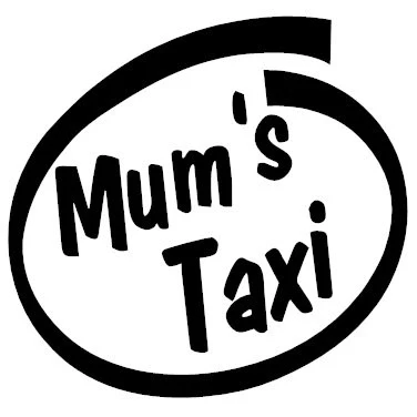 Image of Mum&#039;s Taxi Funny Bumper Sticker Car Van Bike Decal Free P&amp;P
