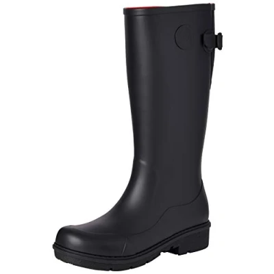 Image of Fitflop Women&#039;s Wonderwelly Tall Rain Boot, All Black, 3 UK