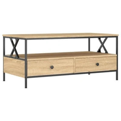 Image of vidaXL Coffee Table Tea Side Sofa Couch Sonoma Oak Engineered Wood