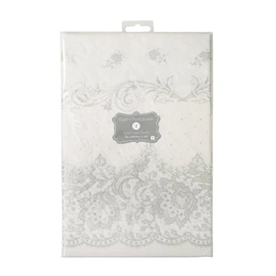 Image of Talking Tables Party Porcelain Silver, Paper Table Cover, 180 x 120cm