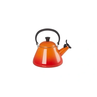 Image of Le Creuset Whistling Kettle Kone Orange Red 1.6 Liter