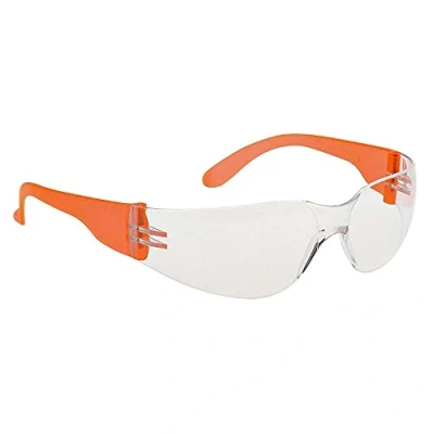 Image of Portwest Wrap Around Spectacle, Color: Clear Orange, Size: , PW32COH