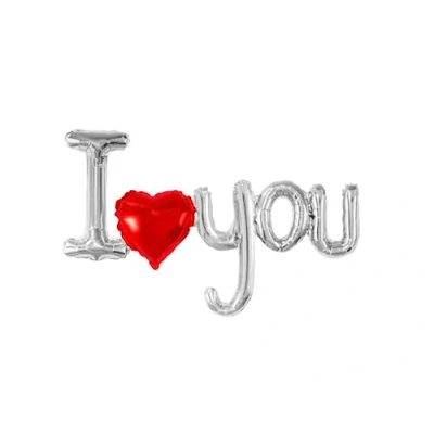 Image of I Heart You Love Foil Balloon, 90cm (2 pack)