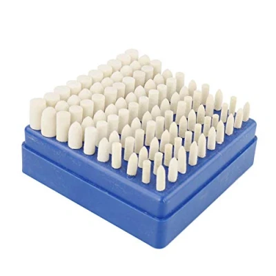 Image of 100pcs Wool Felt Mandrel Mounted Grinding Polishing Buffing Wheels Accessories Set 1/8 Inch Shank