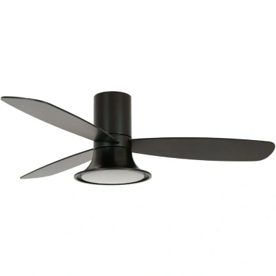 Image of Beacon Lighting ceiling fan with light Flusso black 132cm quiet