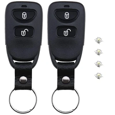 Image of the Lord of Tools 2PCS Car Key Case Compatible with Hyundai Elantra Santa Fe Matrix Trajet Replacement Keyless Entry Smart Remote Fob Shell Housing 2 Button