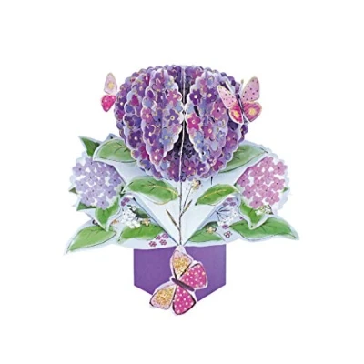 Image of Flowers &amp; Butterflies Pop Up Greeting Card Original Second Nature 3D