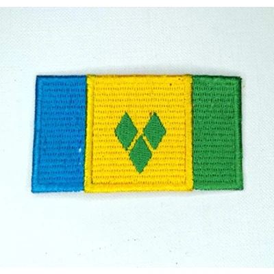 Image of Saint Vincent and The Grenadines National Country Flag Iron Sew on Embroidered Patch