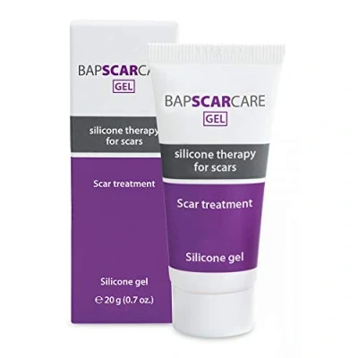 Image of Bapscarcare Silicone Scar Gel Ideal Treatment for Face, Neck, and Hand Scars Effective on Old New Non Sticky &amp; Greasy 20g