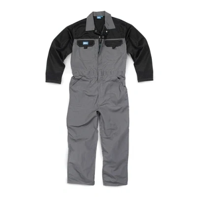 Image of Tough Grit Zip Front Coverall Charcoal XL
