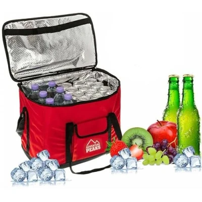 Image of ADEPTNA Portable Lightweight Extra Large 30 Litre 60 Can Insulated Cooler Cool Bag Collapsible BBQ Picnic Camping Festivals