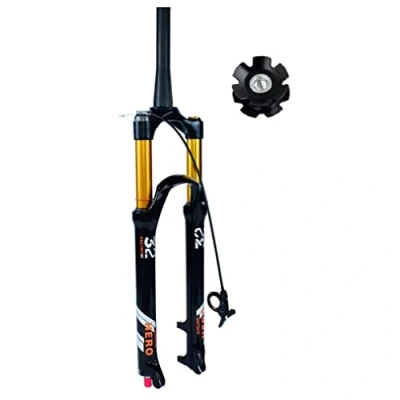 Image of QHIYRZE Mountain Bike Suspension Forks 26/27.5/29 MTB Air Fork Travel 130mm Rebound Adjust 1 1/8&#039;&#039; Straight/Tapered Front QR 9mm Manual/Remote Lockout (Color : Tapered Remote, Size 29&#039;&#039;)
