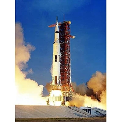 Image of Artery8 Space NASA Apollo 11 Rocket Launch Lift Off Photo Unframed Wall Art Print Poster Home Decor Premium