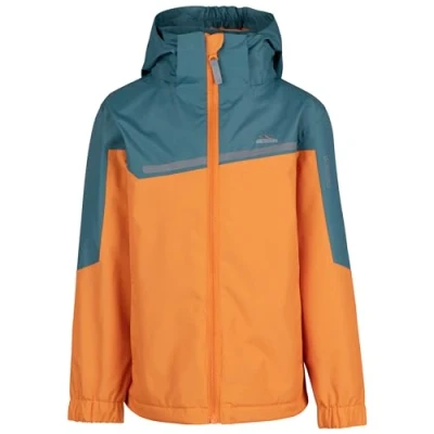 Image of Trespass Kids Waterproof Jacket Reflective Raincoat with Hood Submerged