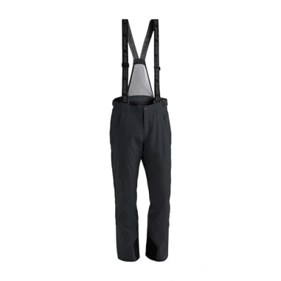 Image of Maier Sports Anton 2 Men&#039;s Ski Trousers with Braces and mTHERM Padding Black