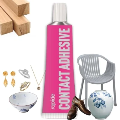 Image of INSTANT CONTACT ADHESIVE 50g All Purpose Household Water Resistant Glue Strong Shoe Sole Heavy Duty Wood Liquid Bonding Tiles Floor Metal Leather Glass Rubber Plastics Paper