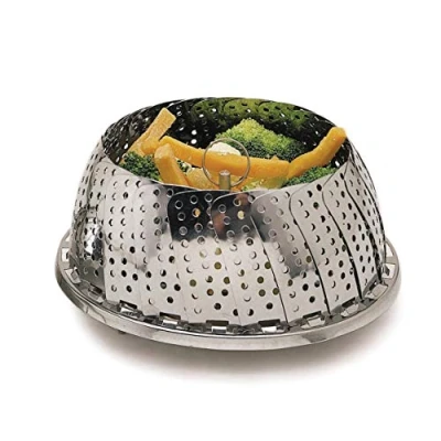 Image of KitchenCraft Stainless Steel Collapsible Steaming Basket 28cm