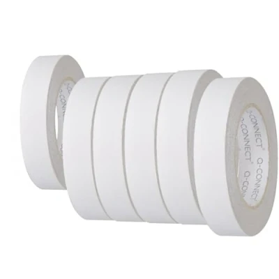 Image of Q Connect Clear Double Sided Tape, 25 mm KF02221 Pack of 6