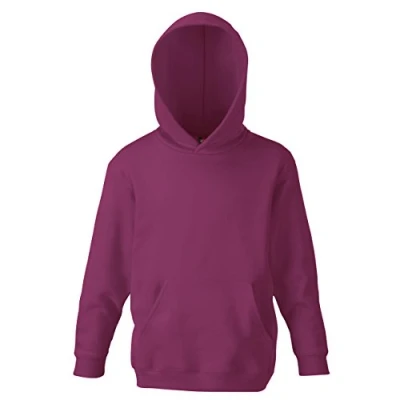 Image of Fruit of the Loom Kids&#039; Hooded Sweatshirt Red 10 Years