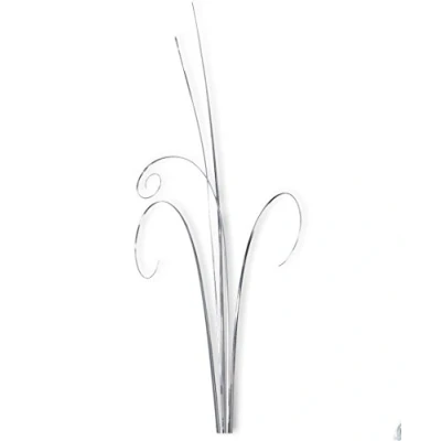 Image of 50 STRANDS SILVER BEAR GRASS LEAF ONION WEDDING CUPCAKES CAKE TOPPER