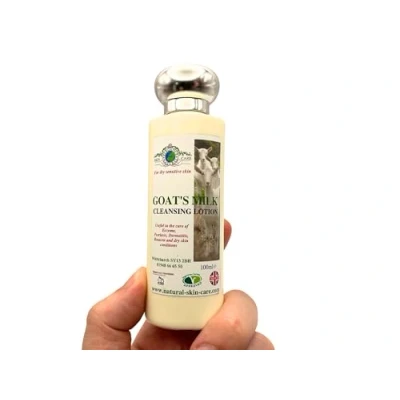 Image of Goats Milk Cleansing Lotion 100ml By Elegance Natural Skin Care Suitable for Dry Sensitive Psoriasis Eczema Dermatitis Rosacea Made Family Business