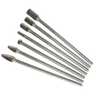 Image of 7pc Extra Long Tungsten Carbide Burr Files Remover Removal Hole Enlarger Set