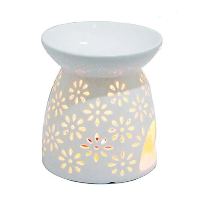 Image of Night Fragrance Lamp Ceramic Essence Oil Burner Candle Incense Aromatherapy Stove Diffuser Tea Light Holder Holders(1#)