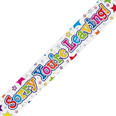 Image of 9ft Banner Sorry You&#039;re Leaving Stars