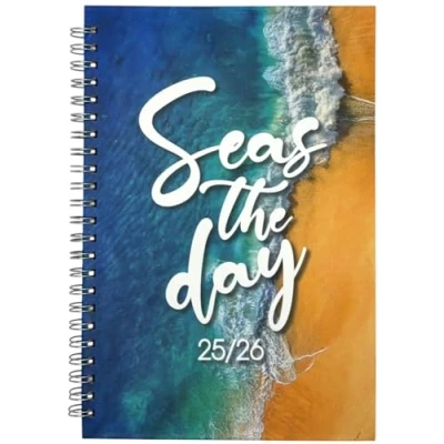 Image of 2024 2025 A5 WTV Academic Fantasy Organiser Diary Foil Finish Week To View for Year Planner Business, Office, Home, Appointments (Island Vibes)