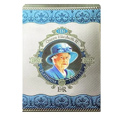 Image of Queen Elizabeth Platinum Jubilee Fridge Magnet Commemorative Memorabilia Souvenirs Gift Foil Stamped (By LILAJ)