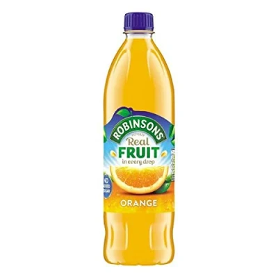 Image of Robinsons No Added Sugar Orange Cordial Concentrate Squash 1 Litre Bottles (12 Bottles)