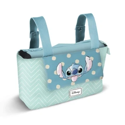 Image of Disney Lilo and Stitch Lovely Hamper Mommy Baby Stroller Organizer Bag, Blue, 39 x 24 cm, Capacity 10 L