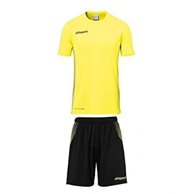 Image of Uhlsport Men Score Kit Jersey and Shorts Set Fluo Yellow/Black, 3X Large