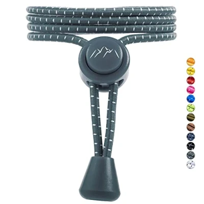 Image of EVEREST FITNESS Elastic Laces Sports No Tie Shoe Adjustable With Quick Release Fasteners For Kids, Adults, Running, Cycling &amp; Exercise